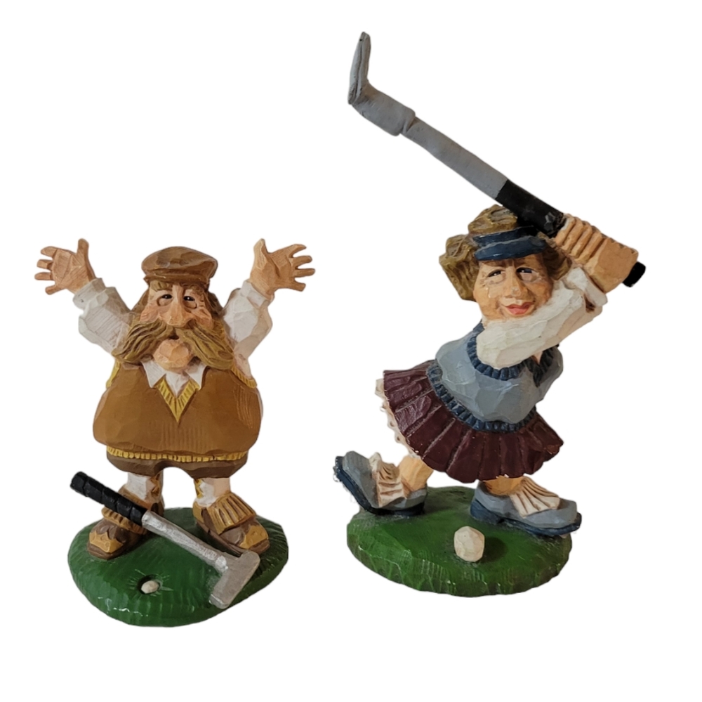 Vintage David Frykman Man woman Golfers
